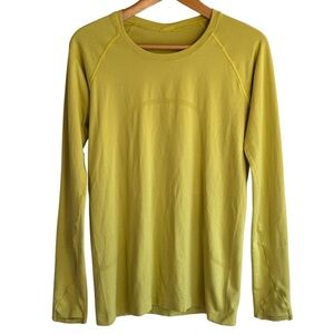 Lululemon Swiftly Tech Exercise Running Top Long Sleeve YLWP Yellow Pear Size 8